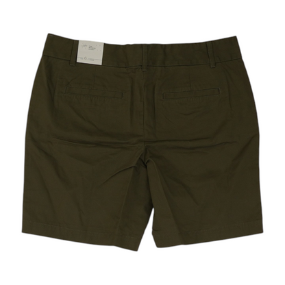 Green Solid Chino Shorts