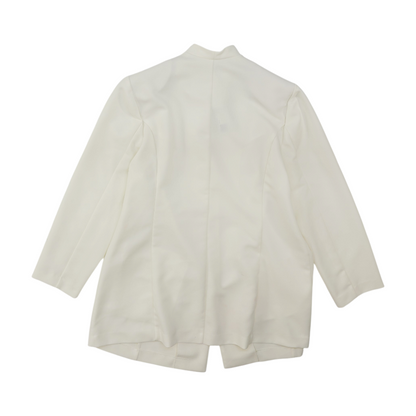 Vintage White Solid Blazer