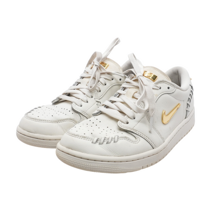 Jordan 1 Low Method of Make Sail Metallic Gold Low-Top Athletic Shoes