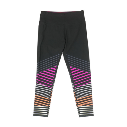 Black Striped Active Leggings