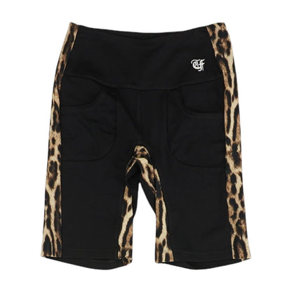 Black Solid Active Shorts