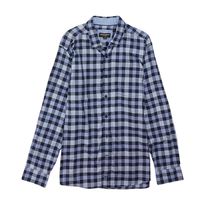 Blue Plaid Long Sleeve Button Down