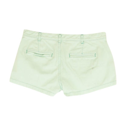 Green Solid Shorts