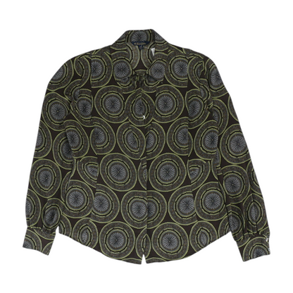 Brown Graphic Button Down