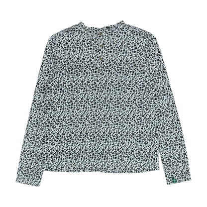 White Animal Print Blouse