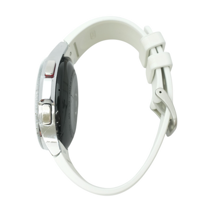 42mm Galaxy Watch4 Classic Silver Smartwatch White Band S/M