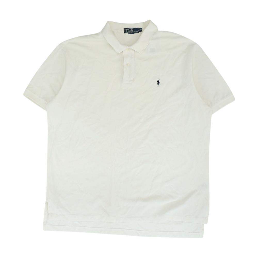 White Solid Short Sleeve Polo