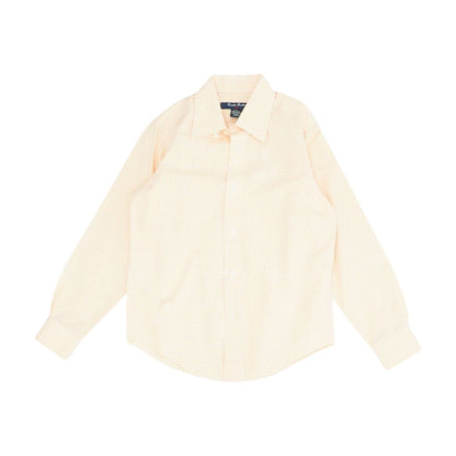Orange Check Long Sleeve Button Down