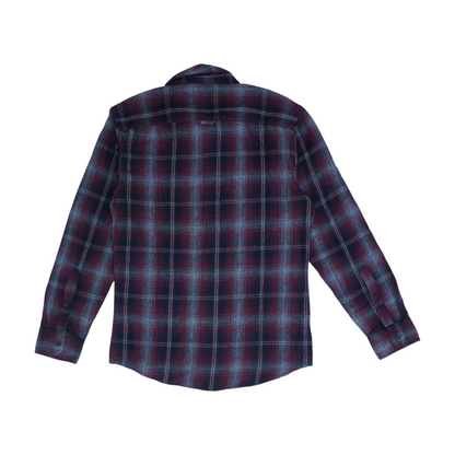Burgundy Plaid Flannel Button Down