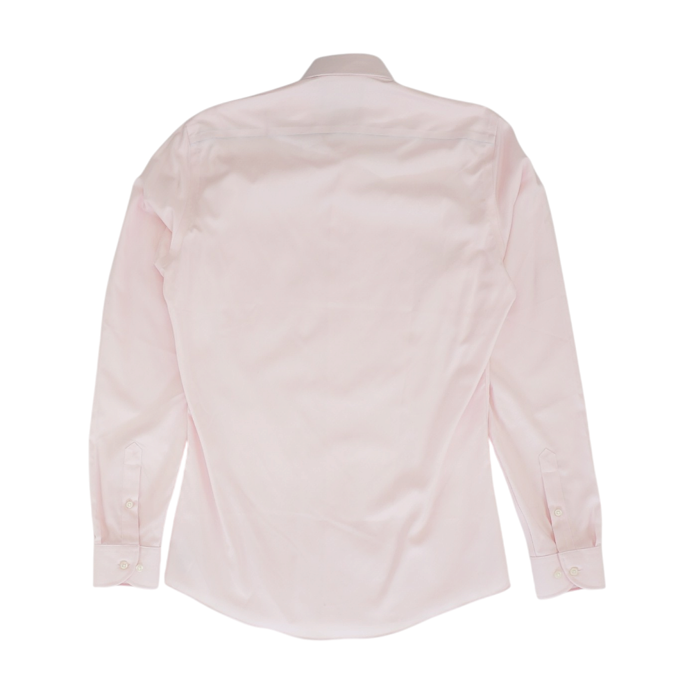 Pink Solid Long Sleeve Button Down