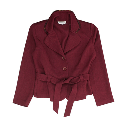 Burgundy Solid Blazer
