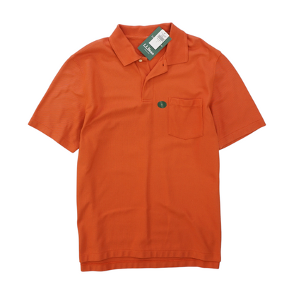 Orange Solid Short Sleeve Polo
