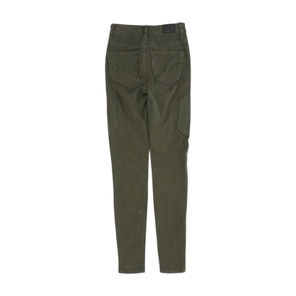 Olive Solid High Rise Skinny Leg Jeans
