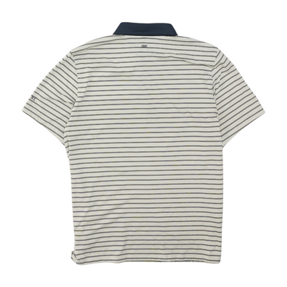 White Striped Short Sleeve Polo