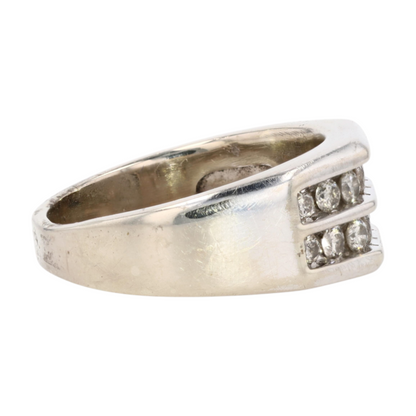 3/4 ctw 10K White Gold Diamond Band
