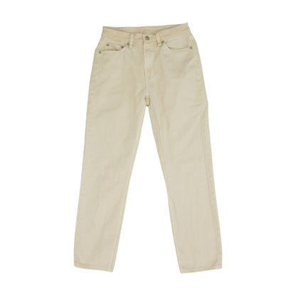 Beige Mom Straight Leg Jeans
