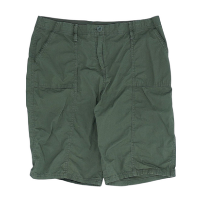 Green Solid 5-Pocket Shorts