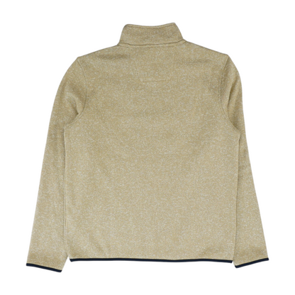 Tan Solid 1/4 Zip Pullover