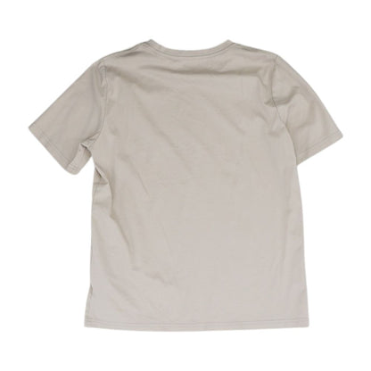 Beige Solid Crewneck T-Shirt