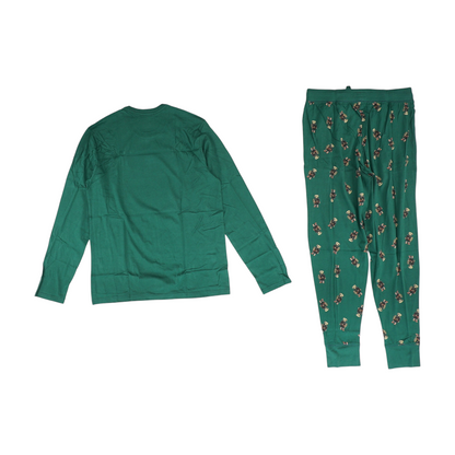 Green Solid Pajama Set