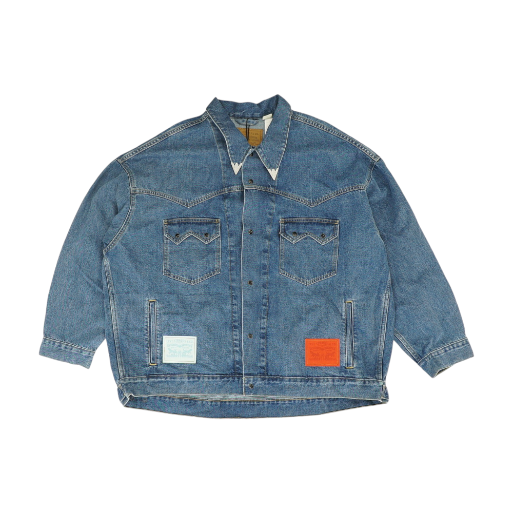 Levi's Blue Solid Denim Jacket – Image 1