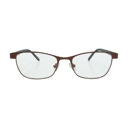 Brown Courage M Brown Rectangle Prescription Eyewear