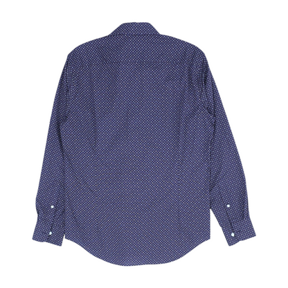 Purple Geometric Long Sleeve Button Down