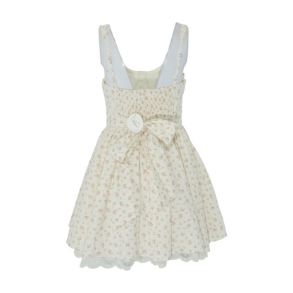Cream Floral Mini Dress