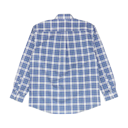 Blue Plaid Long Sleeve Button Down