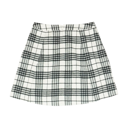 Black Plaid Mini Skirt