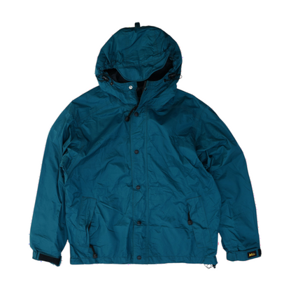 Green Solid Rain Jacket