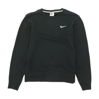 Black Solid Sweatshirt Pullover