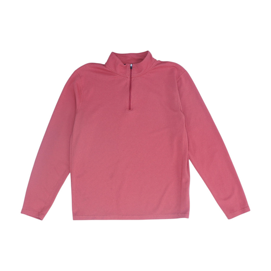 Red Solid 1/4 Zip Pullover