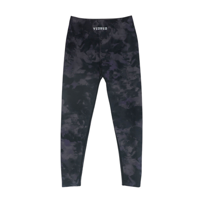 Black Tie-Dye Active Leggings