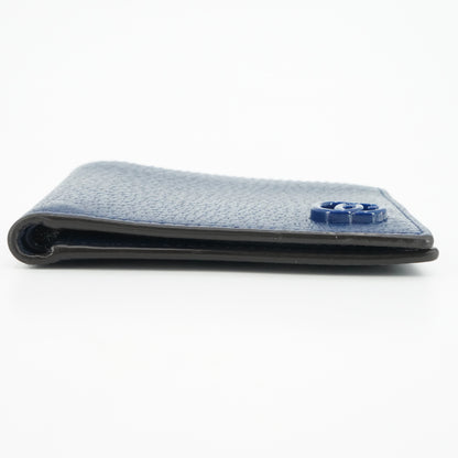 Blue GG Marmont Bi-Fold Card Case Wallet