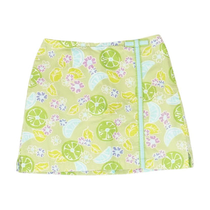 Green Graphic Mini Skirt