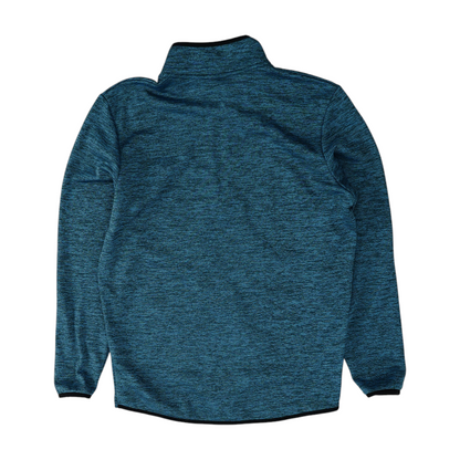 Blue Solid 1/4 Zip Pullover