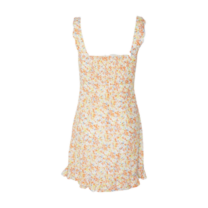 Orange Floral Mini Dress