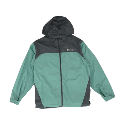 Green Color Block Rain Jacket