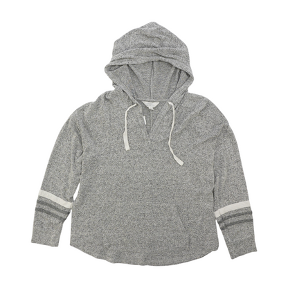 Gray Solid Hoodie Pullover
