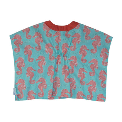Blue Animal Knit Top