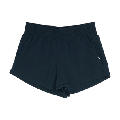 Black Solid Active Shorts