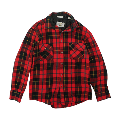 Vintage Red Check Flannel Button Down