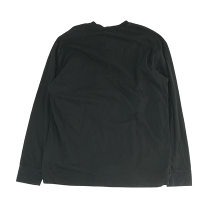 Black Solid Henley T-Shirt