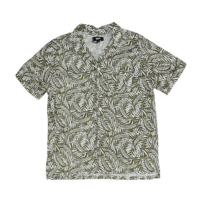 Green Tropical Short Sleeve Button Down