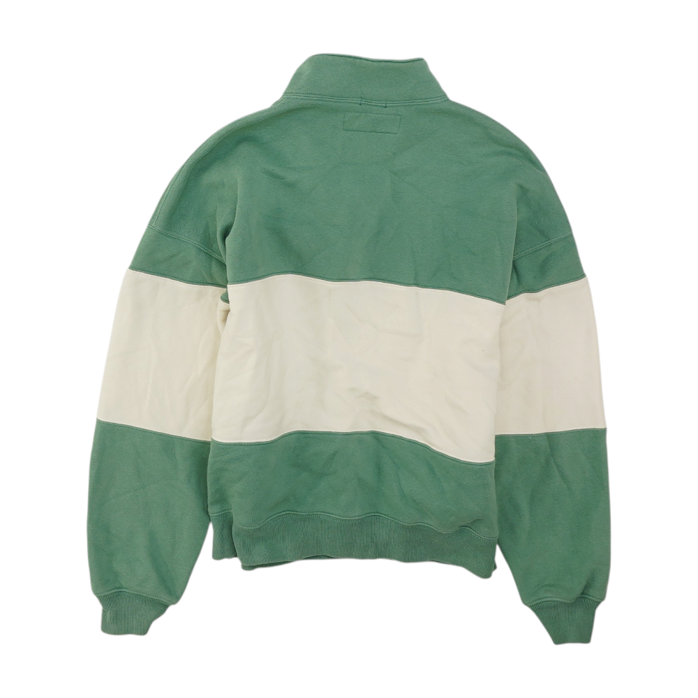 Abercrombie & Fitch Green Color Block 1/4 Zip Pullover – Image 2