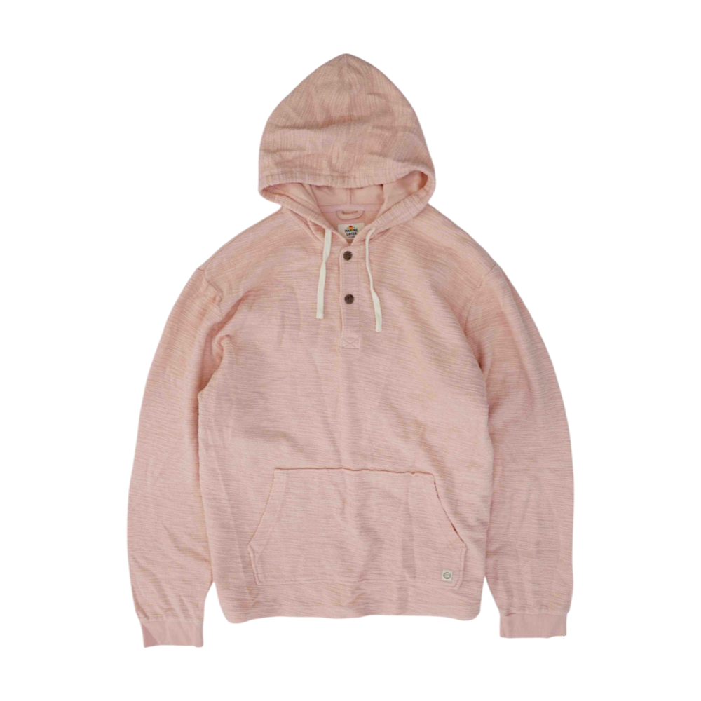 Peach Solid Hoodie Pullover