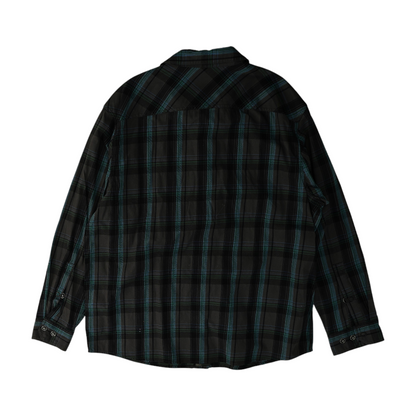 Charcoal Plaid Long Sleeve Button Down