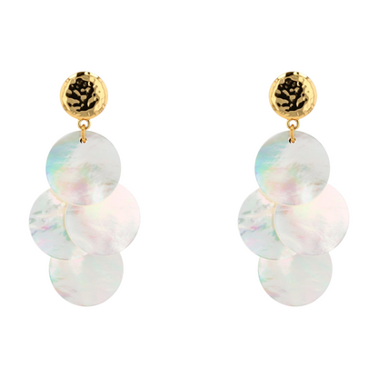 Costume Mother of Pearl Drop Earrings