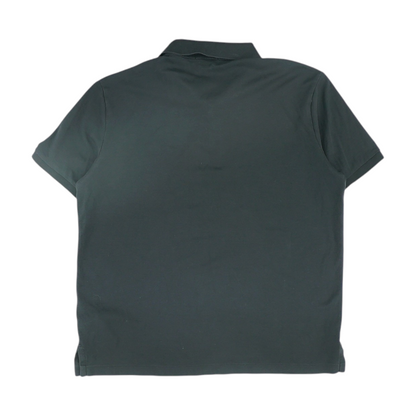Black Solid Short Sleeve Polo